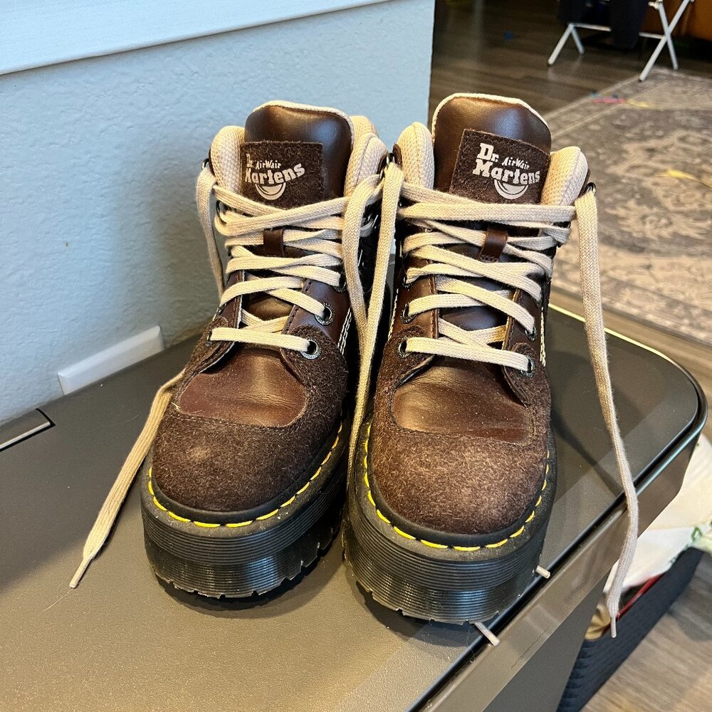 Zuma Leather & Suede Hiker Style Boots in DARK BROWN